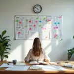 Человек читает книгу с заметками и схемами, символизирующее улучшение понимания и памяти при чтении